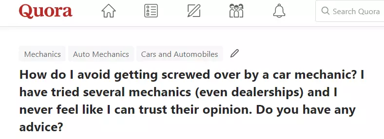 Questions people ask online about auto mechanics