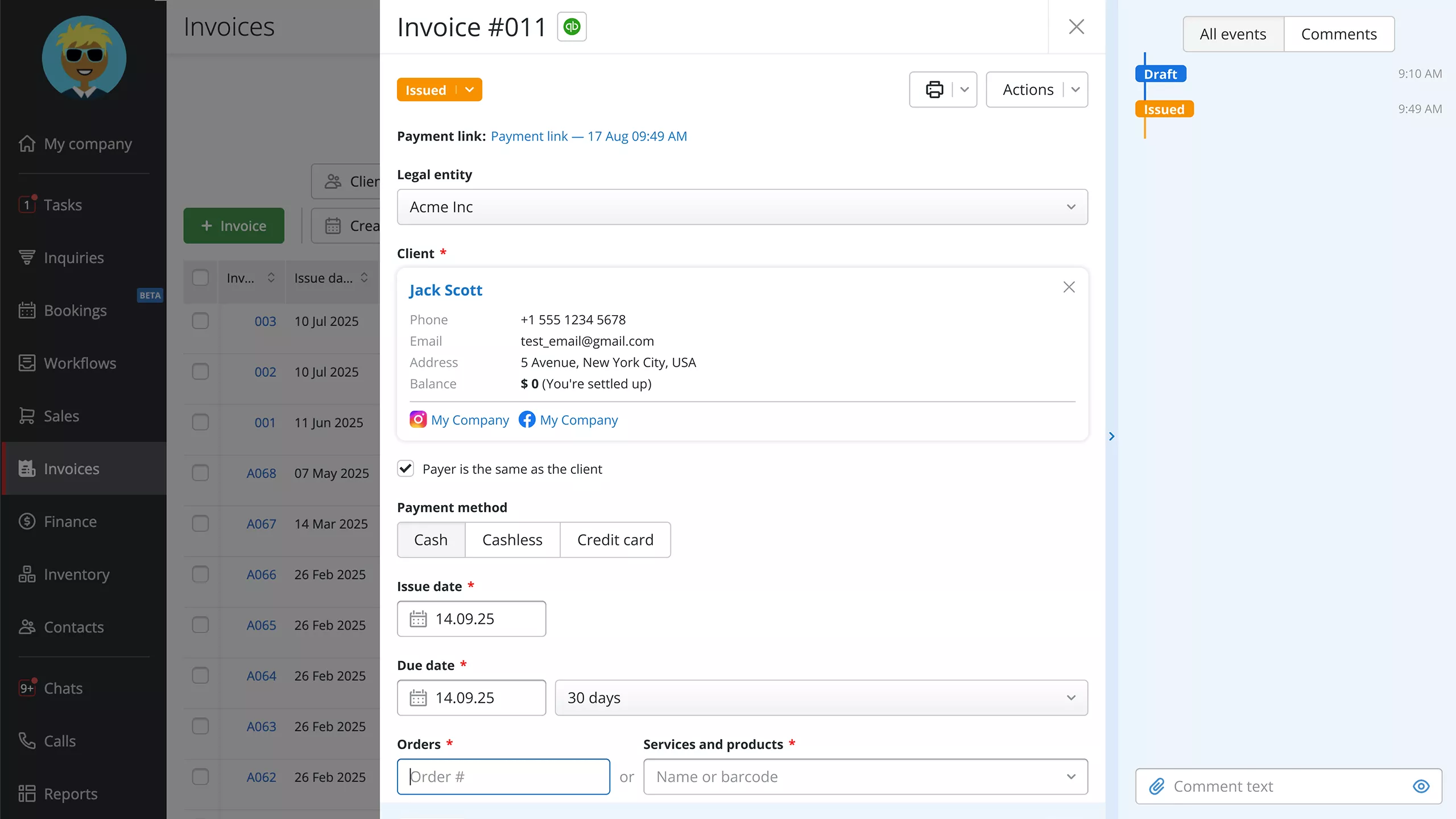 Online invoicing software paired with two-way QuickBooks