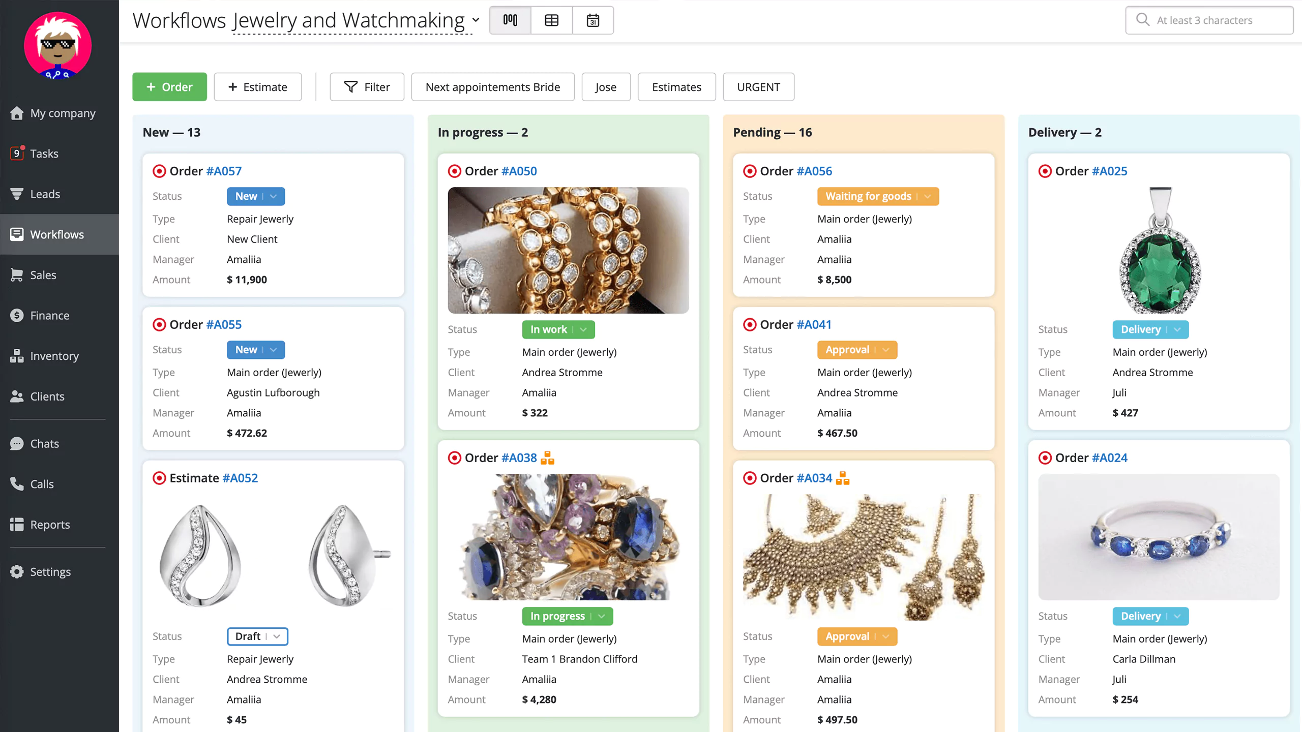 orders-in-jewelry-management-software