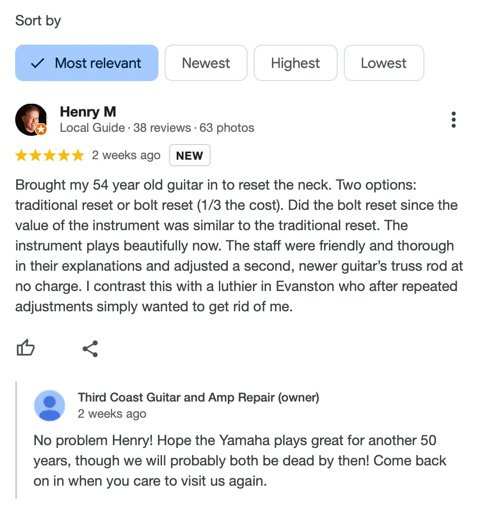 Google review