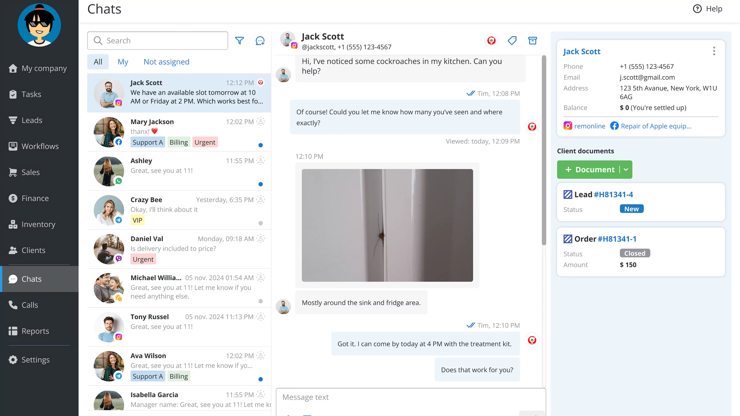 Orderry unifies all communication channels in one place
