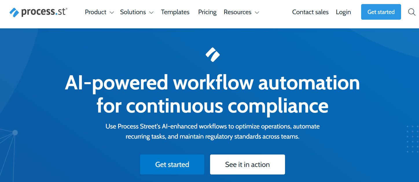 Process Street — Best for Checklists and Recurring Processes