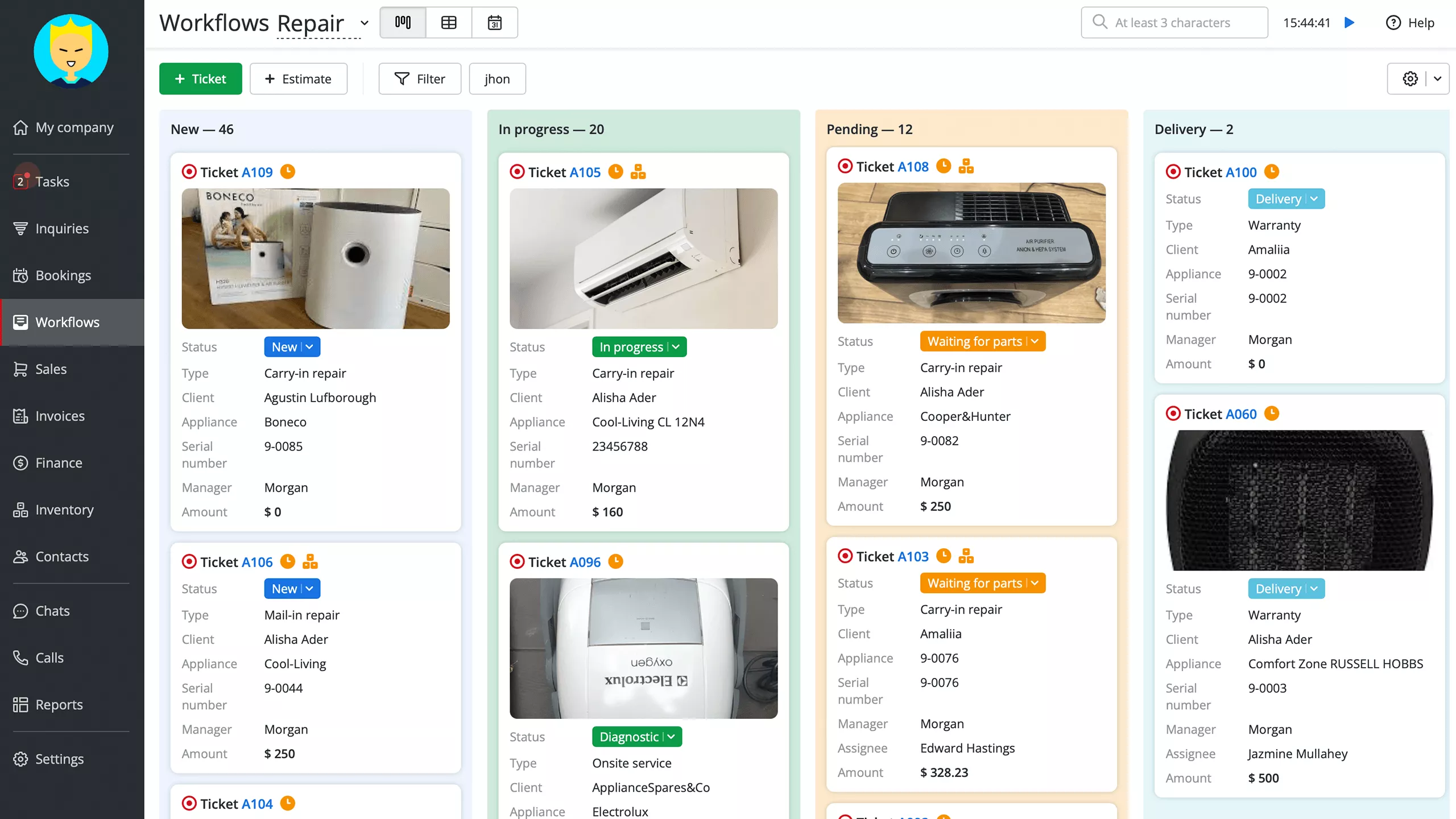 Work order management in Orderry