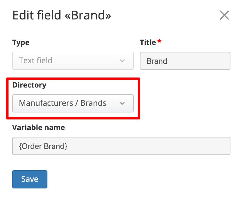 Bind directories to custom fields