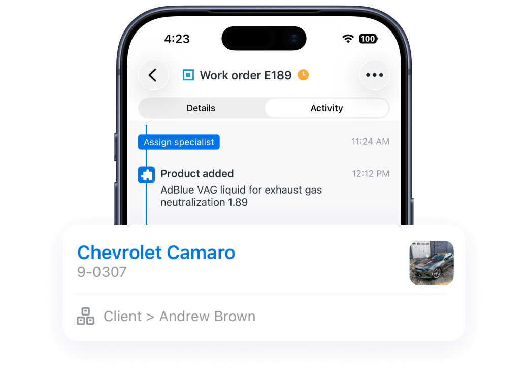 Mobile Oil Change Software App for On-Site Jobs and Payments
