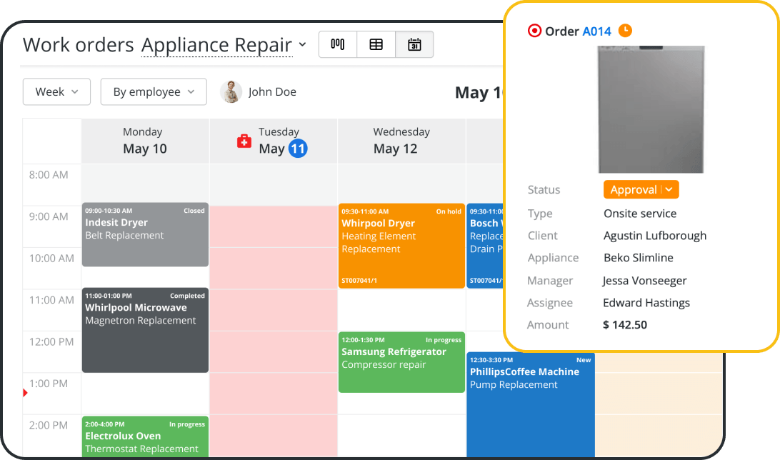 Software de planificaci&oacute;n de reparaciones de electrodom&eacute;sticos para mantener a tu equipo organizado