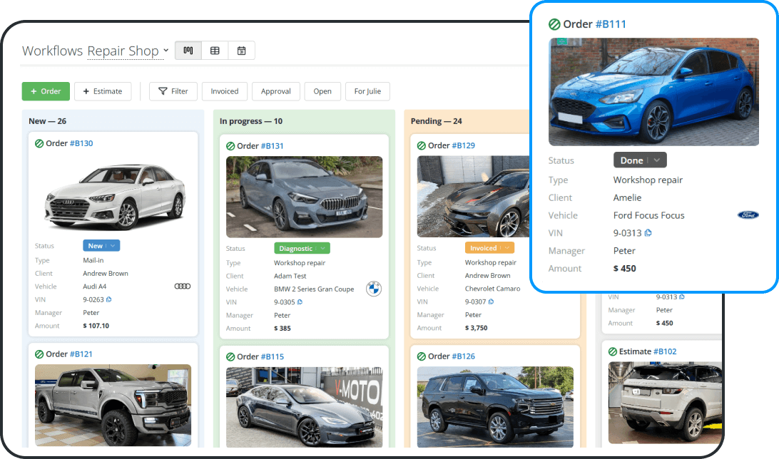 Repair Order & Job Management for Auto Shops