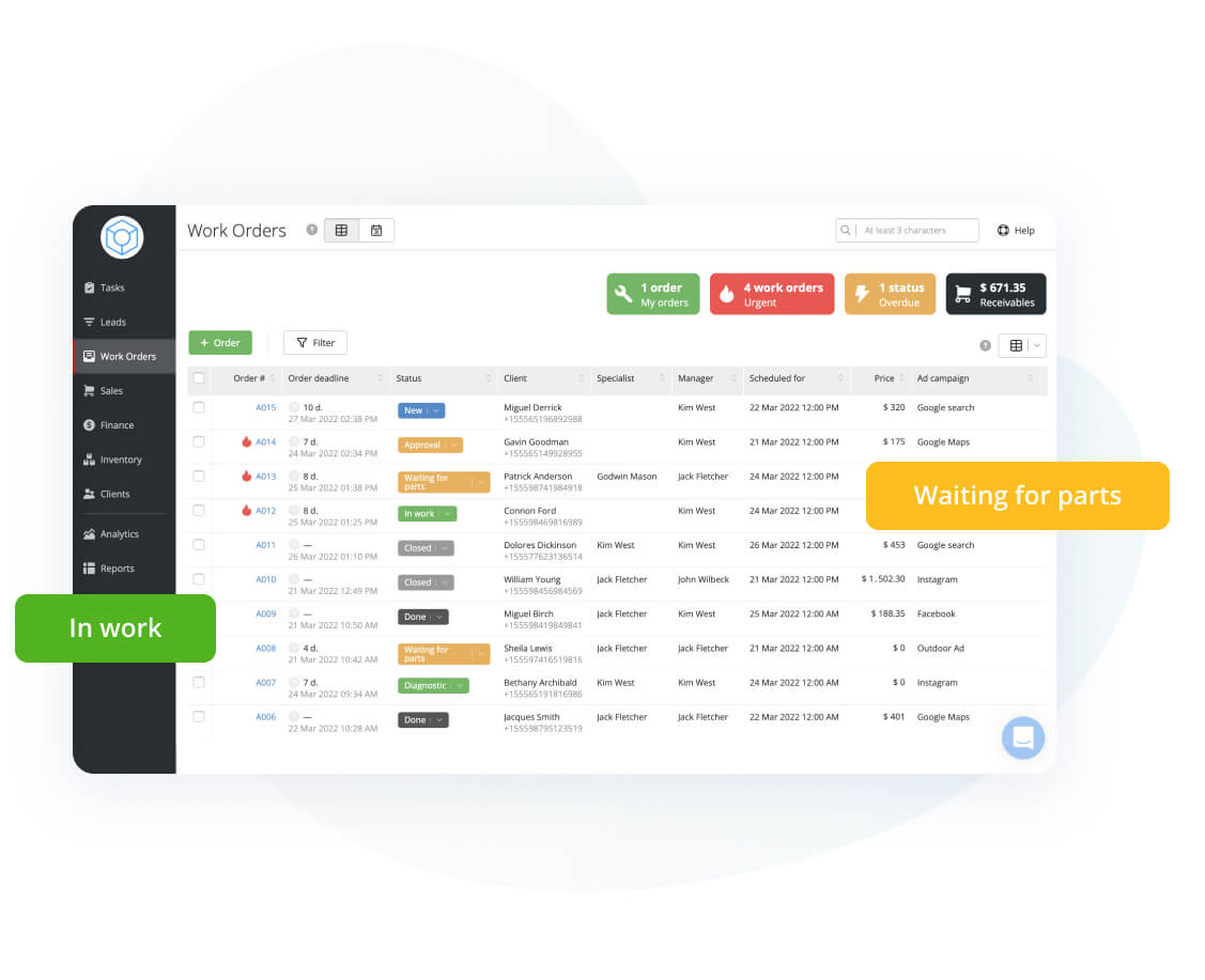 Auto Repair Shop Software Orderry