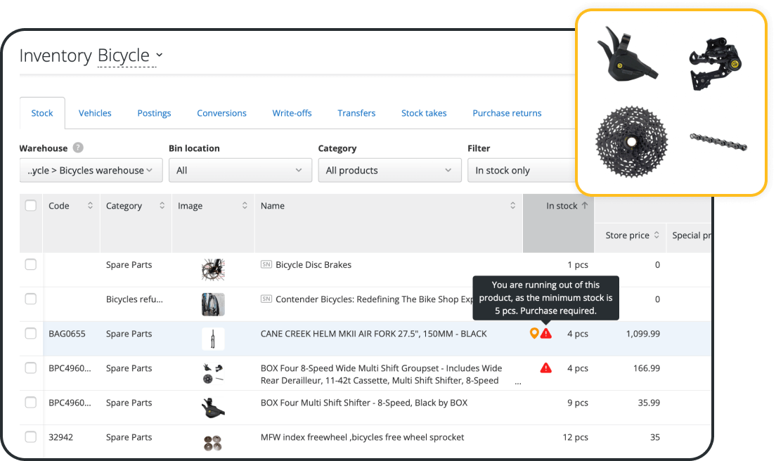 Inventory Management Solution for Bike Shops
