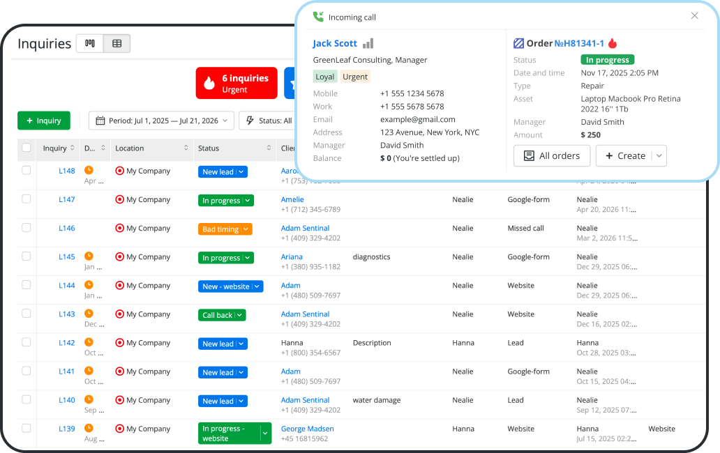 Haz avanzar cada consulta con el software de gesti&oacute;n de contactos de ventas