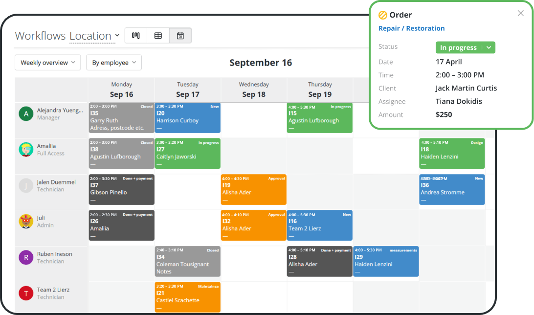 Repair Ticket Scheduling & Team Management Repair Ticket Scheduling & Team Management