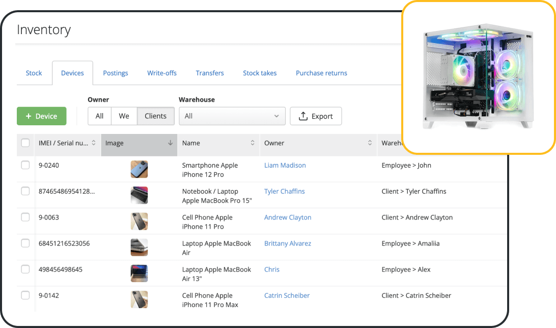 Inventory Management for PC Repair Inventory Management for PC Repair