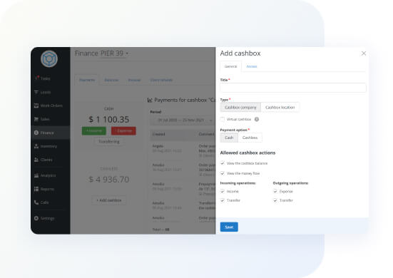 Payments and Cashboxes Payments and Cashboxes