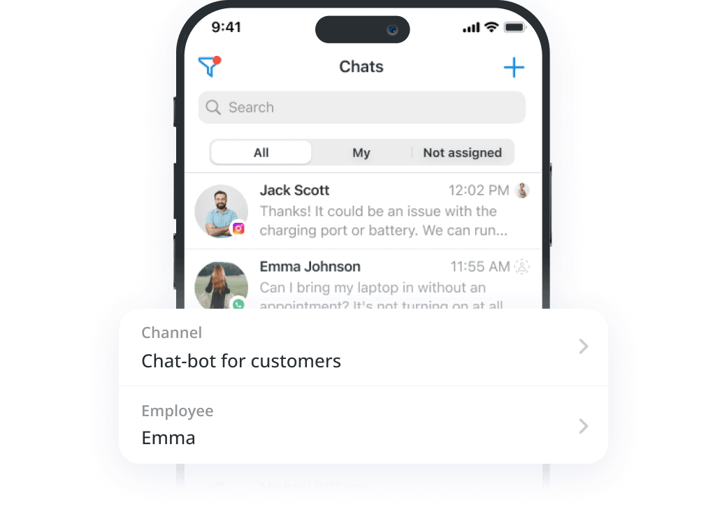 Mobile CRM for Social Media, Messengers & SMS