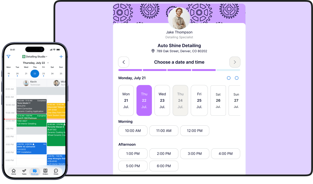 Plan Shop and Mobile Work with Auto Detailing Scheduling Software