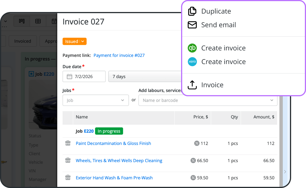 Send Invoices Faster with Auto Detailing Billing Software