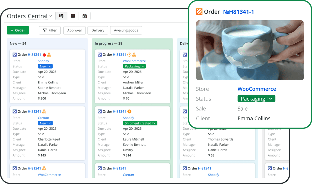 Gesti&oacute;n de pedidos de comercio electr&oacute;nico en un solo sistema