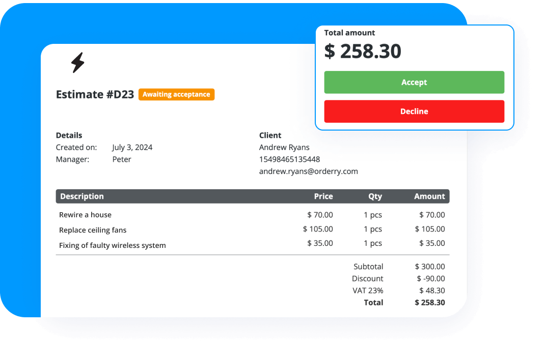 From Estimation to Payment