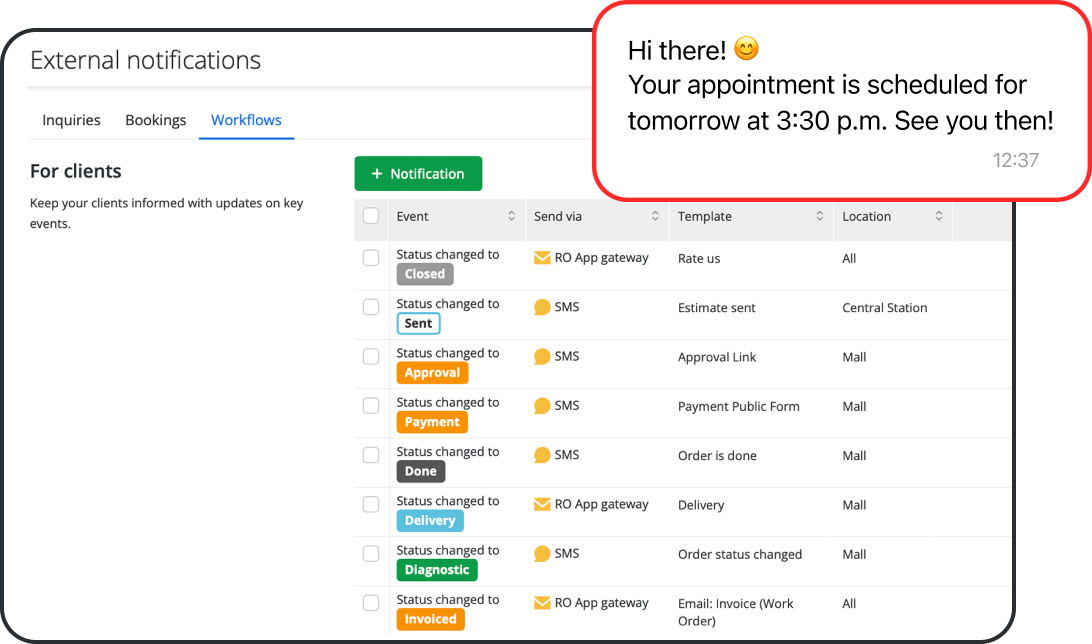 Software de recordatorios por SMS que alcanza a tus clientes a trav&eacute;s de WhatsApp, SMS o correo electr&oacute;nico