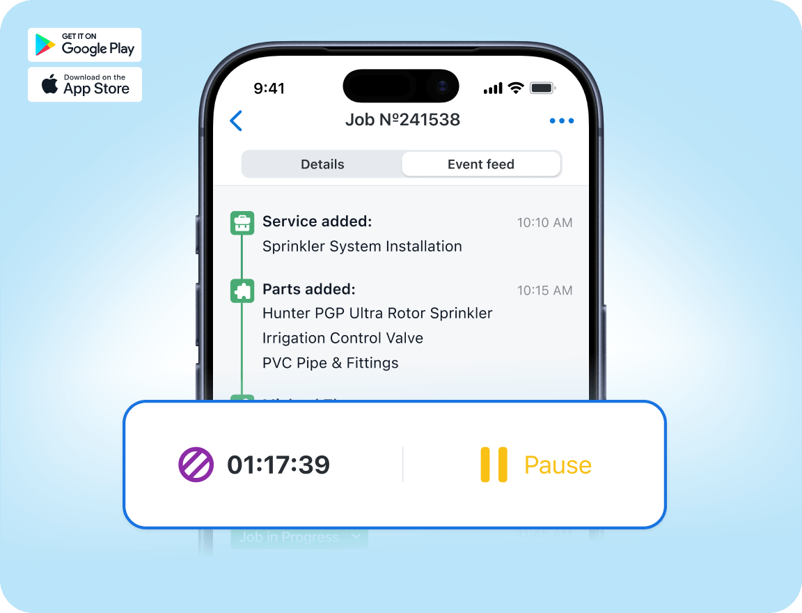 Utiliza el software de servicios de riego para cerrar las &oacute;rdenes de trabajo in situ