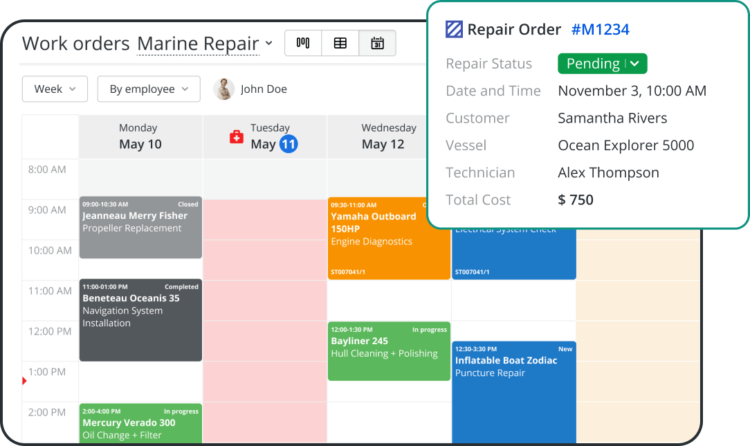 Marine Repair Software for Boat & Yacht Shops | Orderry