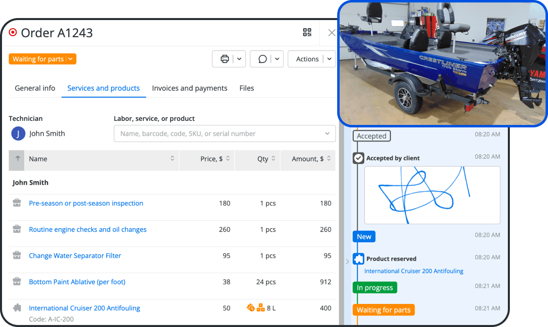 Marine Repair Software for Boat & Yacht Shops | Orderry