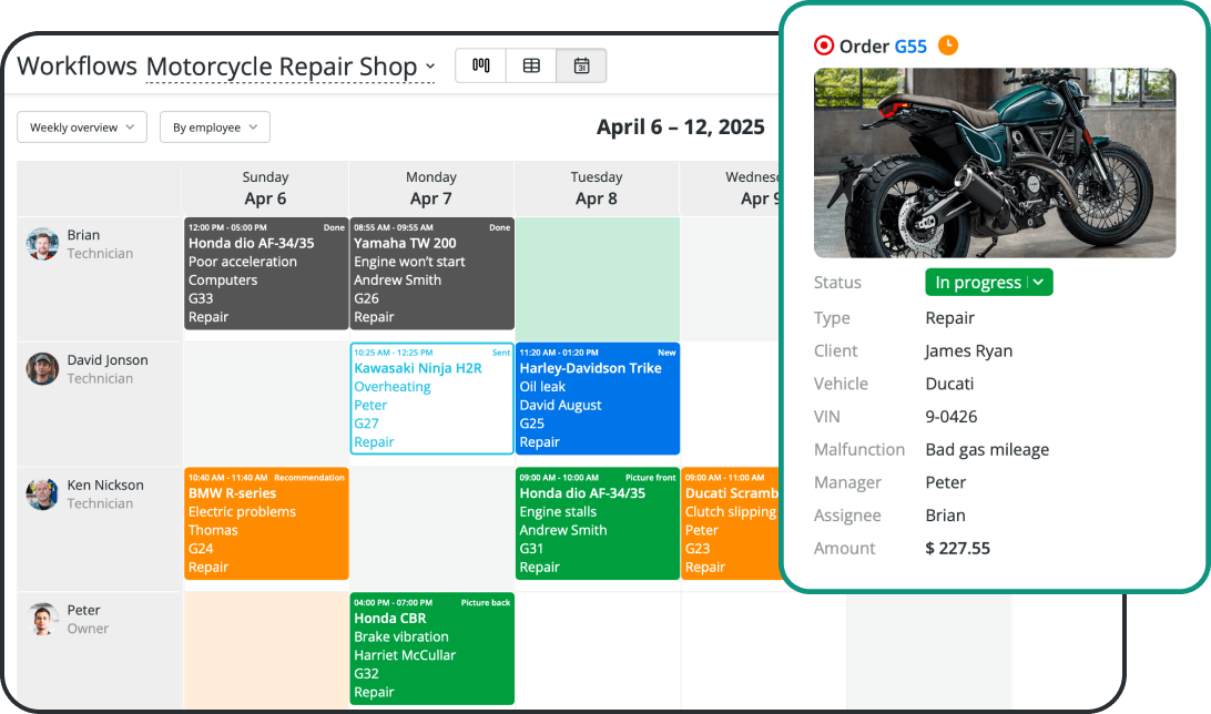 All-in-One Motorcycle Repair Shop Software | Orderry