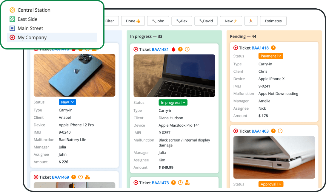 Software de gesti&oacute;n de reparaciones para el seguimiento de cada trabajo, desde la entrega hasta la recogida
