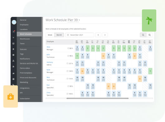Horarios de Trabajo Eficientes