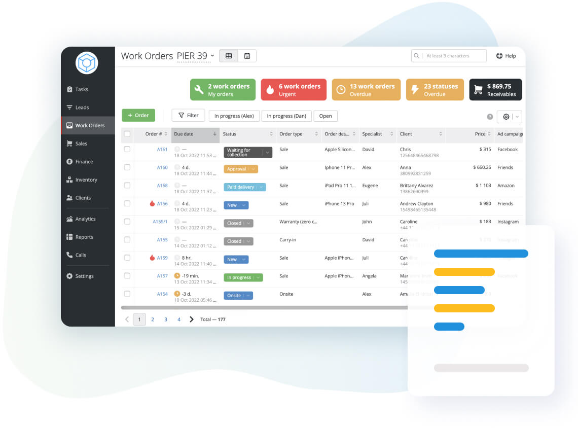 Procesar órdenes de trabajo y ventas más rápido
