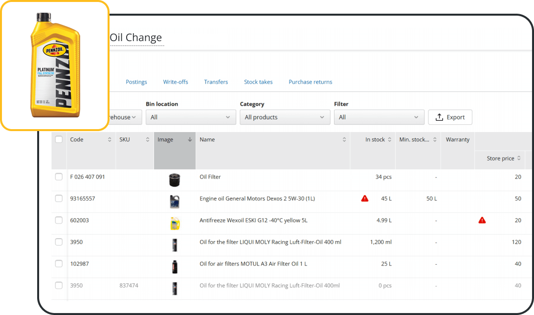 Inventory Software for Oil Change Shops and Mobile Services