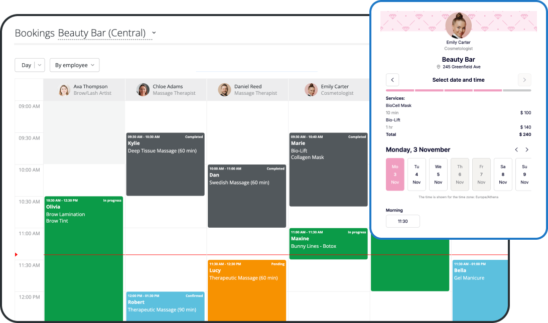 Diseñe una página de reservas personalizada que refleje su marca