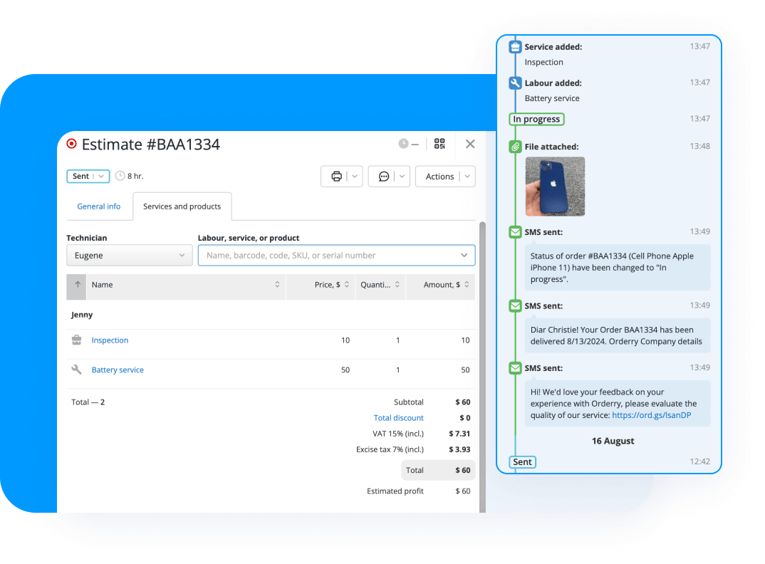 Seamless Job Order Management with Statuses