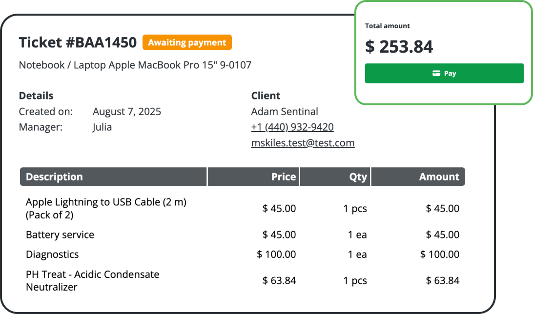 Collect Payments Directly from Public Estimate and Job Forms