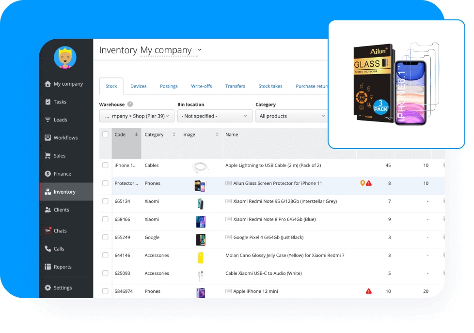Organized Stock of Spare Parts and Equipment