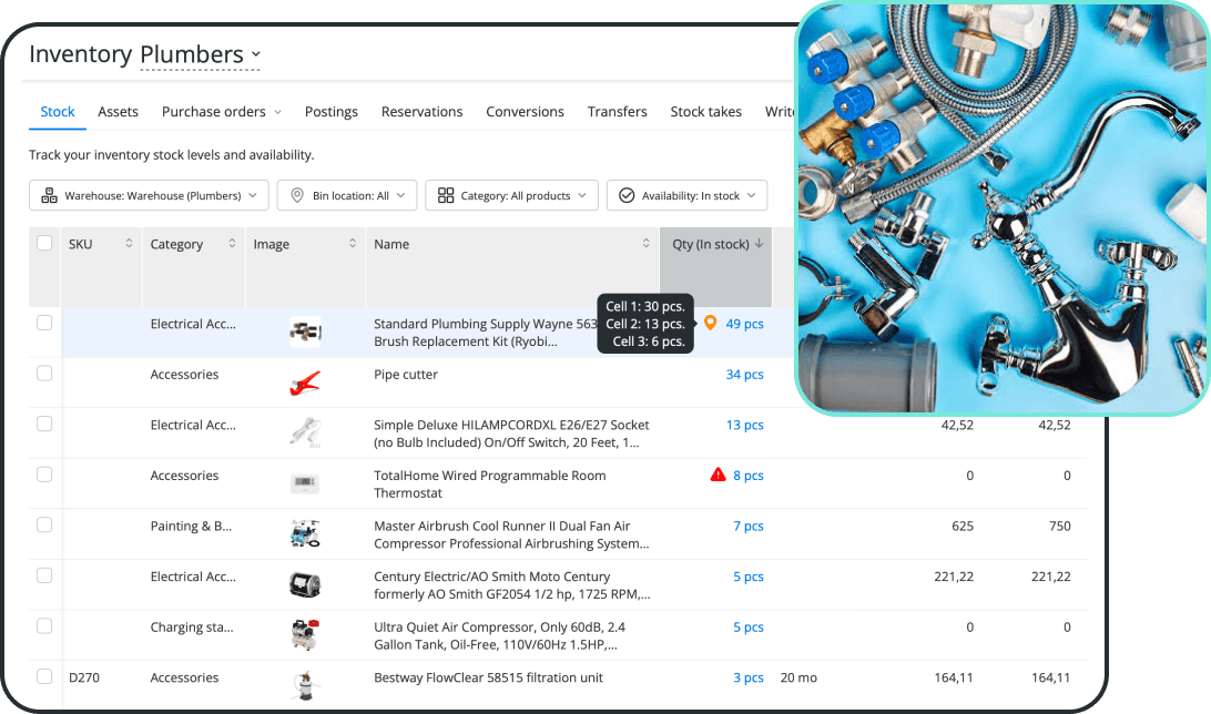 Gesti&oacute;n de materiales con un software de gesti&oacute;n de inventario para plomeros