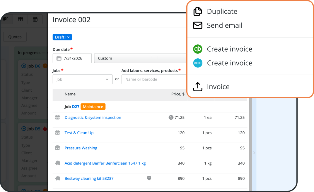 Bill Customers with Pool Service Invoice Software