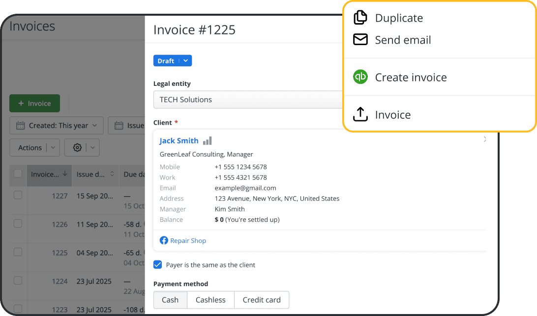 Software de facturaci&oacute;n que se sincroniza con QuickBooks de forma bidireccional