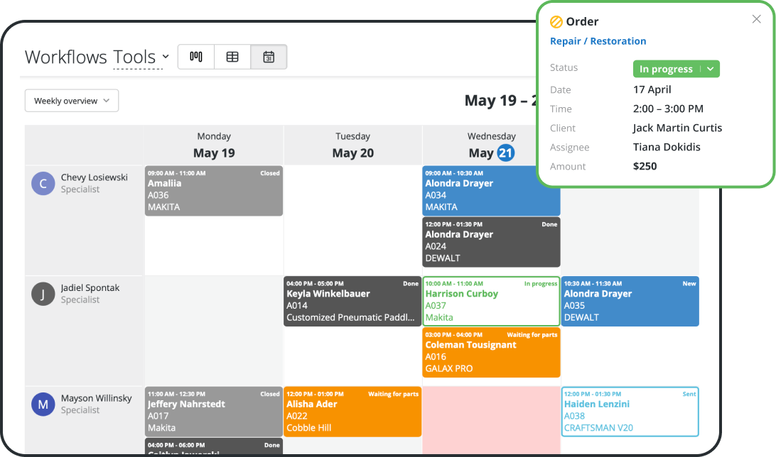 Seamless Job Tracking and Work Order Management