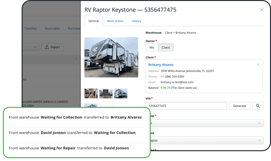 Comprehensive Customer & Vehicle History