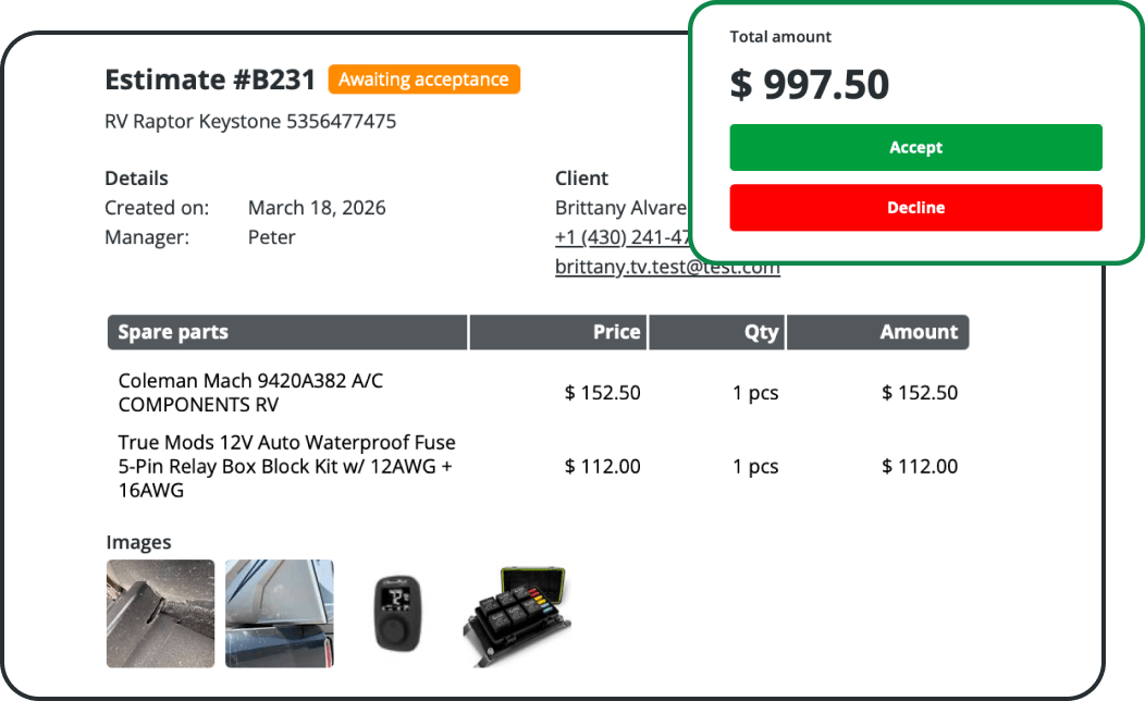 RV Repair Estimating Software to Go Fully Paperless
