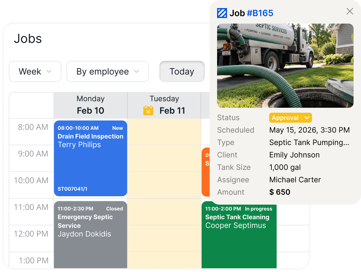Septic Dispatching Software Puts Service Calls on One Calendar