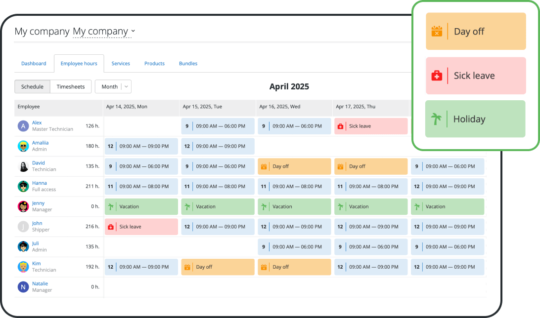 Herramientas de control de horario y asistencia para empresas de servicios