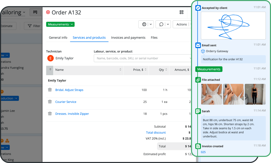 Manage Measurement History for Tailor Clients