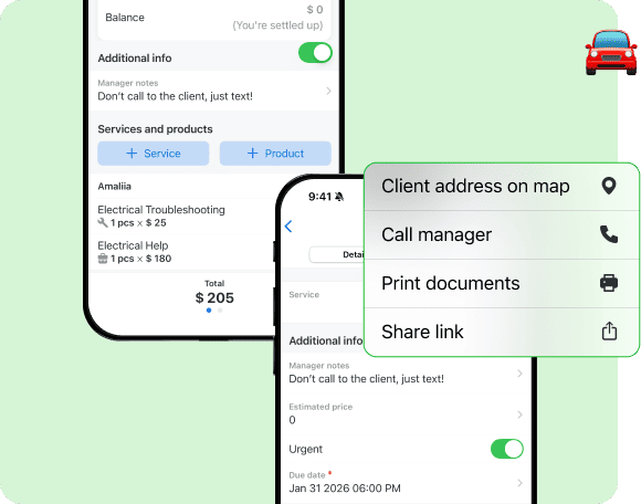 Mobile Access to Your Customer Base in the App for Work Orders