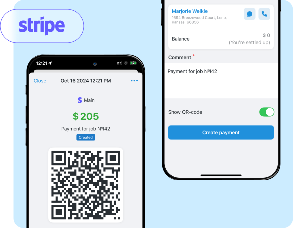 Payments via Stripe