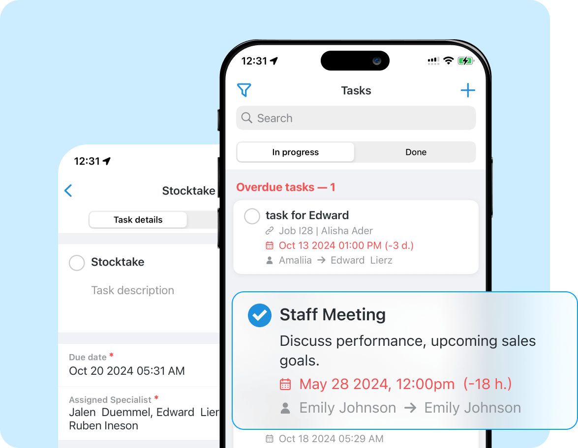 Tasks for Employees Tasks for Employees